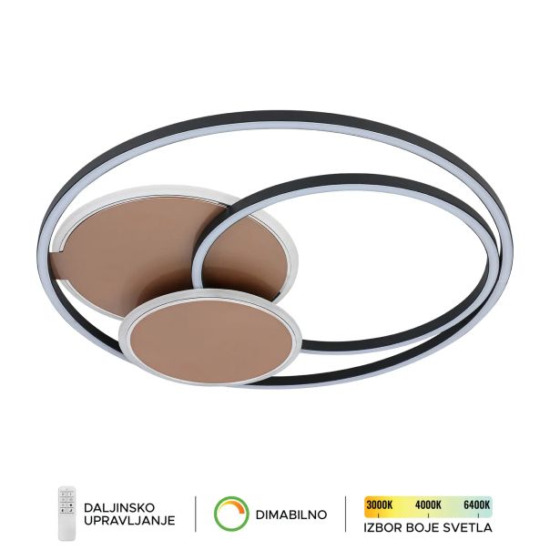 FORMA LED plafonska lampa 36W 3000K,4000K,6400K F2102-36C BK+RG - EP2927405
