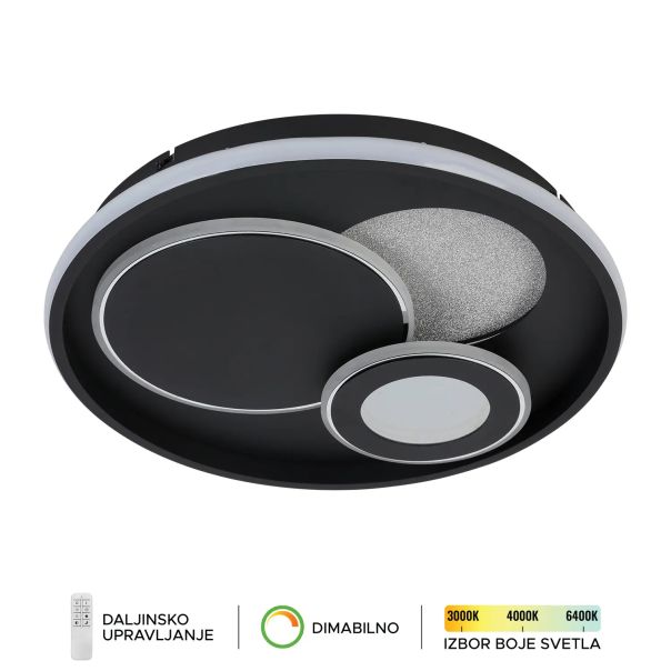 FORMA LED plafonska lampa 24W 3000K,4000K,6400K F2104-24C BK - EP2927426