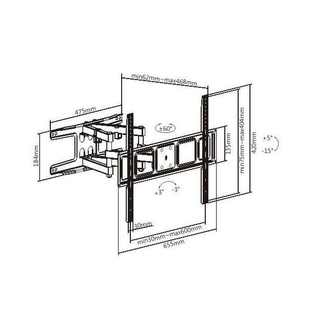 KETTZ Nosač za Televizor zglobni 37