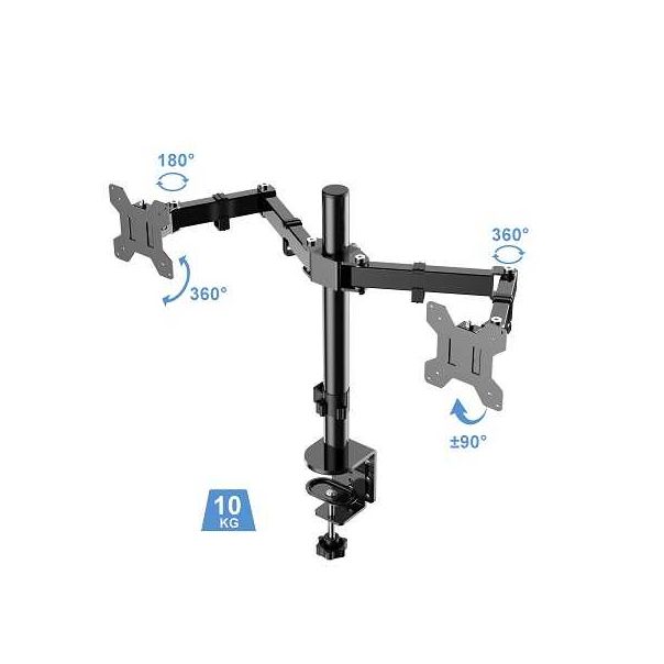KETTZ Nosač za 2 monitora stoni 13