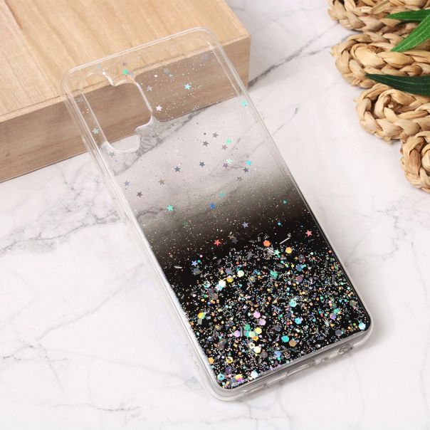 Maska za Samsung A325F Galaxy A32 4G (EU) crna Silikonska Glitter - 214078