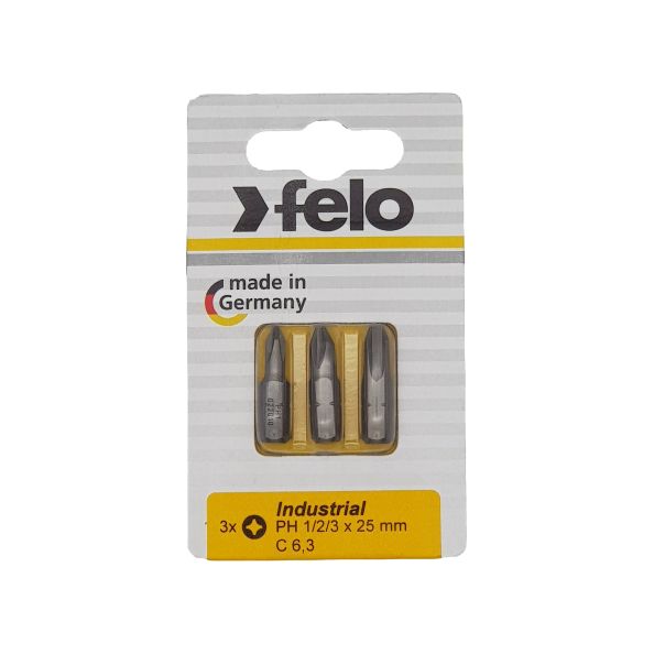 Felo Bit Industrial Phillips PH1/PH2/PH3 x 25 02293116 3 kom u blisteru - 02293116