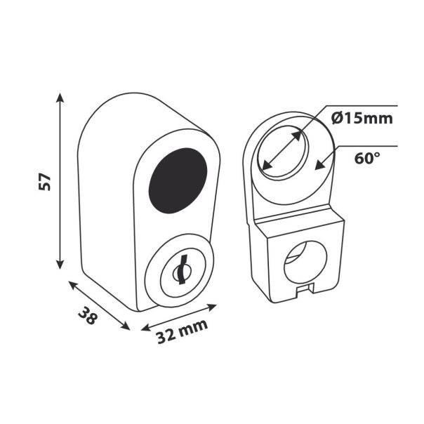 LAMPA ACCESSORIES Brava rezervnog točka sa ključem - 02469
