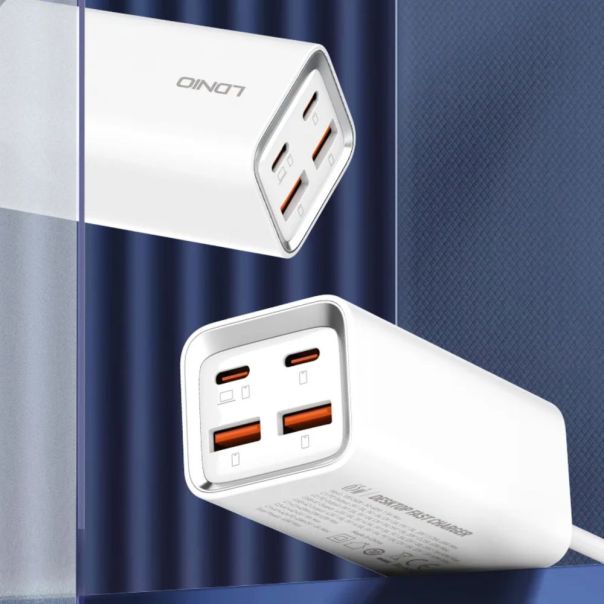 Kucni punjac LDNIO A4610C, QC4+, PD3.0, PPS, 65W beli - EP2763339