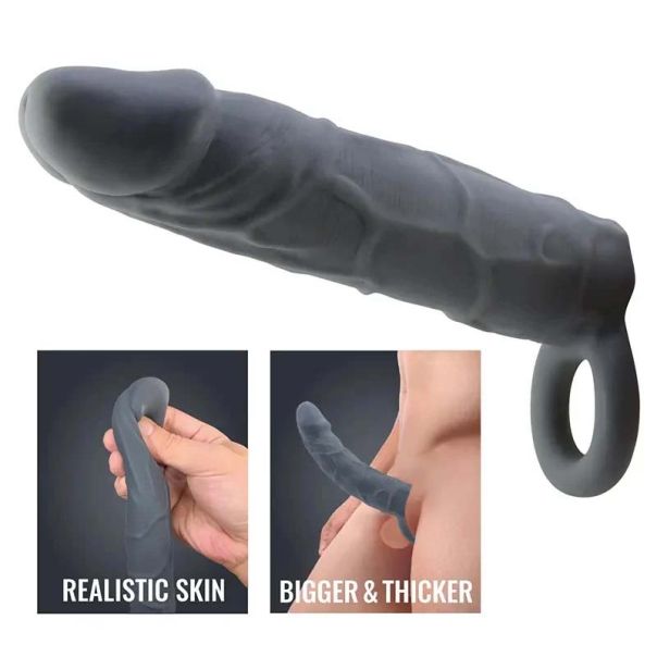 Crna navlaka za penis 18cm - 026227-2