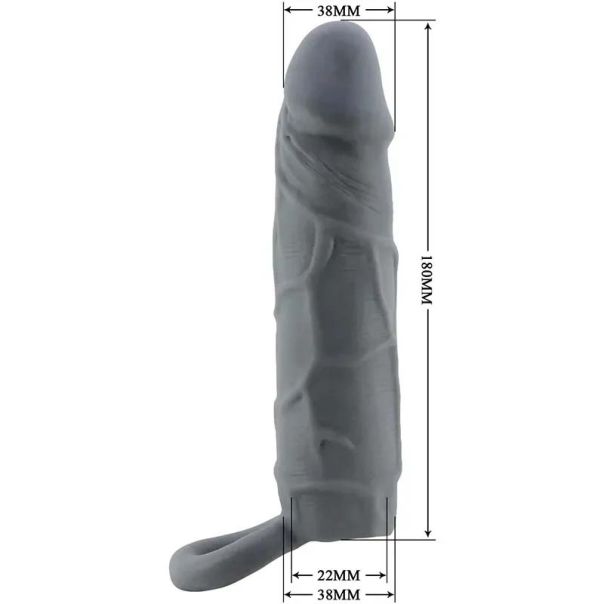 Crna navlaka za penis 18cm - 026227-2