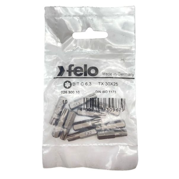 Felo Bit Industrial TORX TX30 x 25 02630010 - 02630010