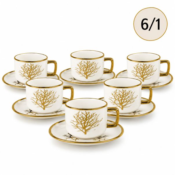Set šoljica sa tacnama, 6 komada, 260 ml - EP3221624
