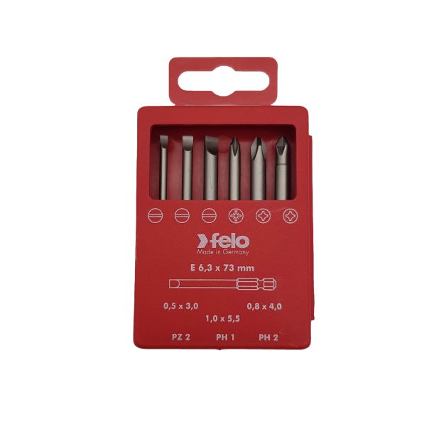 Felo Set bitova Industrial Bit-box Profi 73 mm SL/PH/PZ 03092716 6 kom - 03092716
