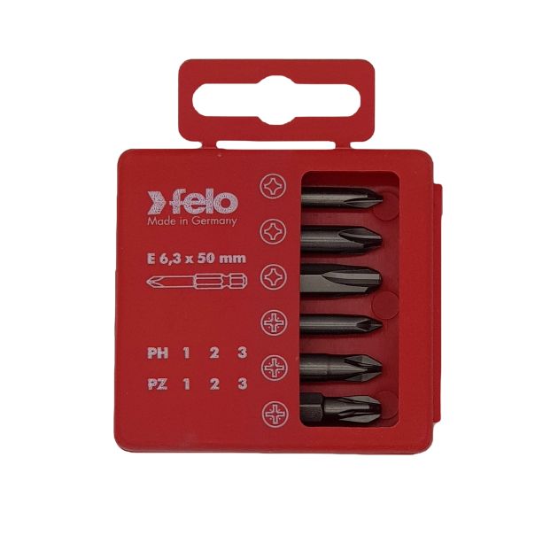 Felo Set bitova Industrial Bit-box Profi 50 mm PH/PZ 03291516 6 kom - 03291516