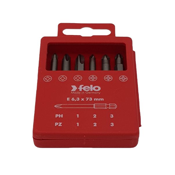 Felo Set bitova Industrial Bit-box Profi 73 mm PH/PZ 03291716 6 kom - 03291716