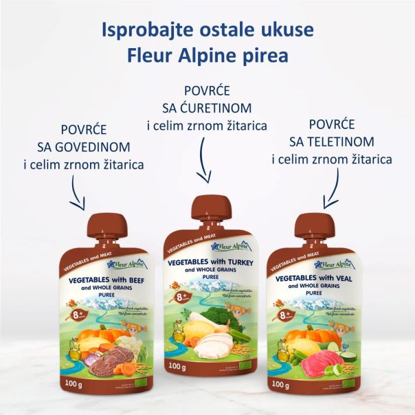 Fleur Alpine organski pire od povrća sa lososom, 8+, 100gr - 000393-1