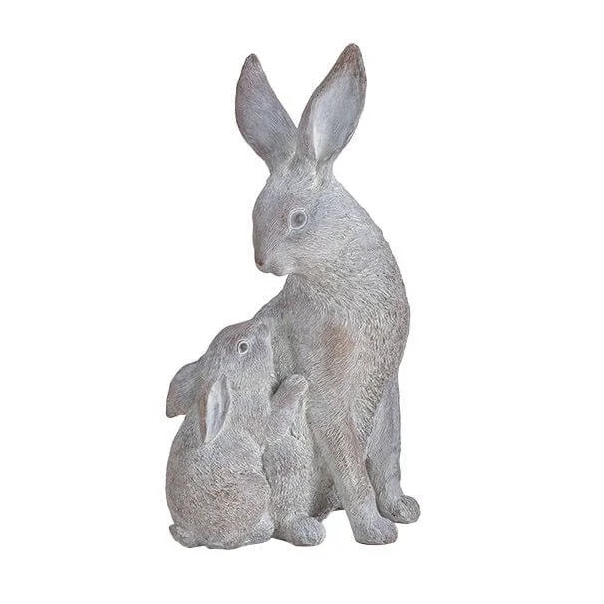 DEKOR DOM Uskršnja dekoracija RABBIT MOTHER WITH CHILD 28cm 10026998 - EP2880372