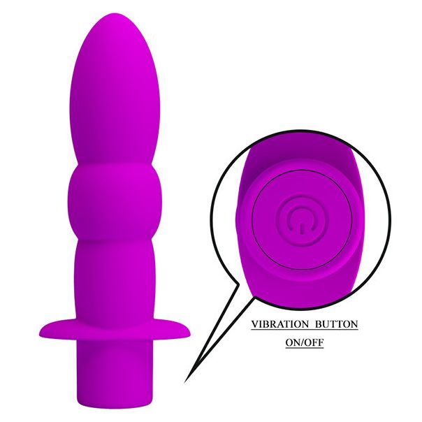 Ljubičasti analni vibrator 10 režima vibracije - 040091