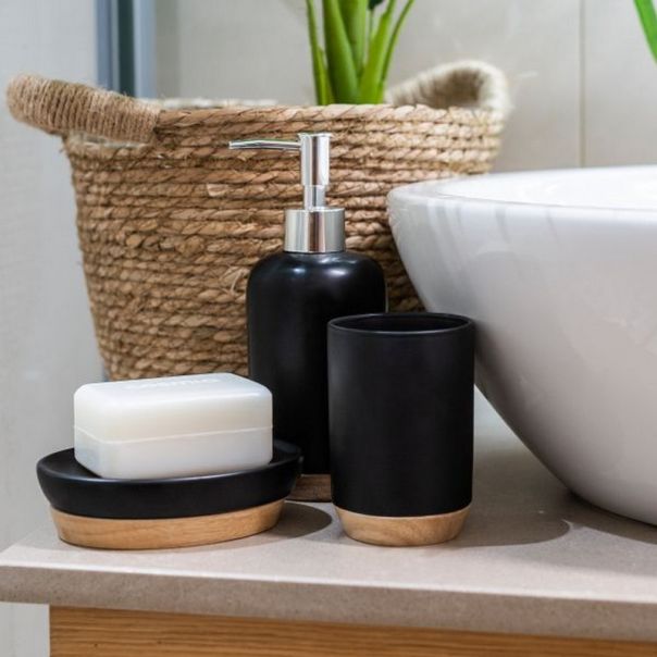 DEKOR DOM Posuda za sapun 12cm Jupiter, crna - 040475