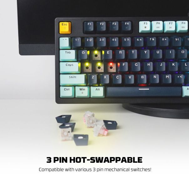 FANTECH Tastatura Mehanicka Gaming MK875 RGB Atom 81 SkyBlue (taro switch) - EP3169517
