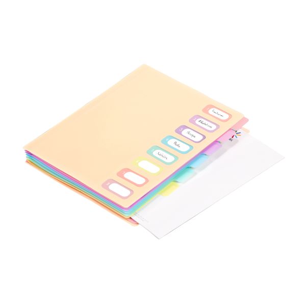 VIQUEL PVC Organiser sa 8 pregrada i gumicom Rainbow Pastel - 04CK34