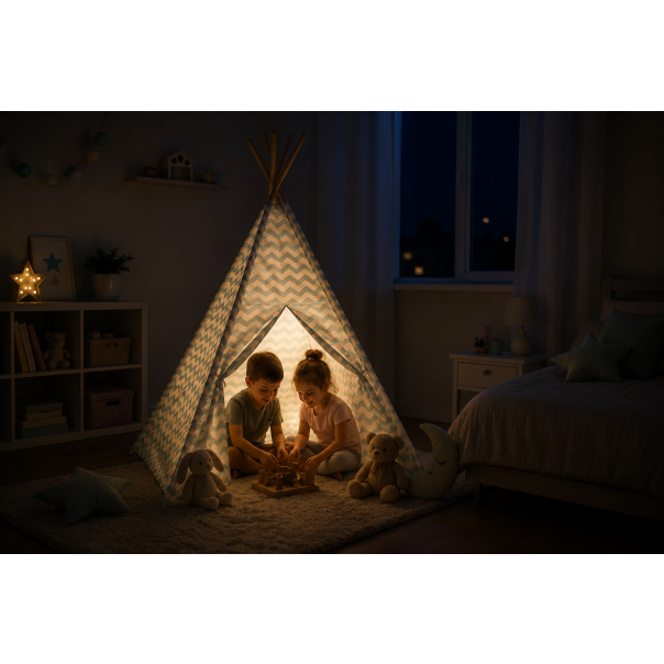 EDDY TOYS Tipi šator za decu tirkizni 120x120x150 cm - EP3270761