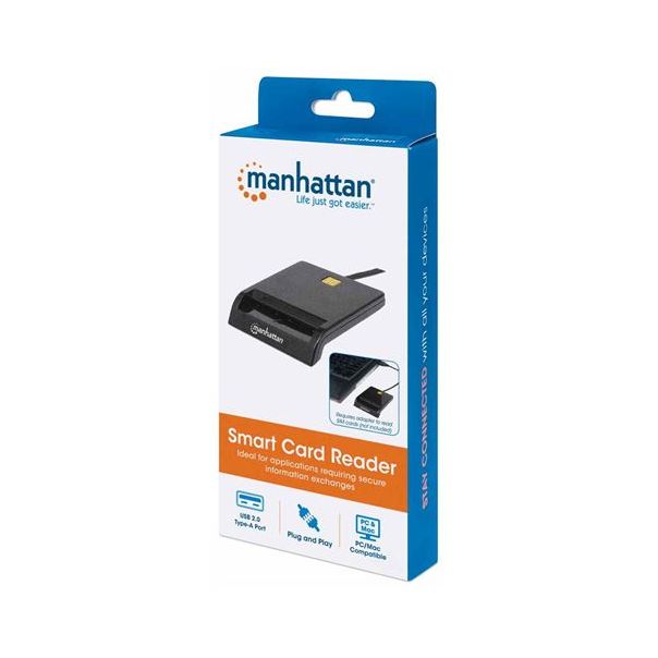 USB smart card reader Manhattan 102049, black - 0538171