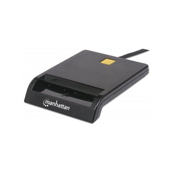 USB smart card reader Manhattan 102049, black - 0538171