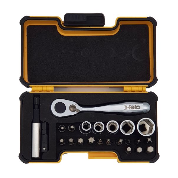 Felo Set alata XS-Strongbox XS 23 sa mini čegrtaljkom PH/PZ/HEX/TX/SW 05772306 23 kom - 05772306