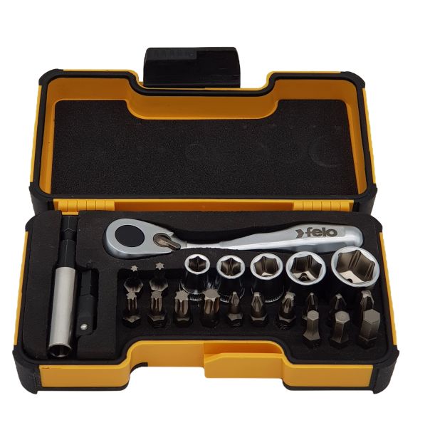 Felo Set alata XS-Strongbox XS 23 sa mini čegrtaljkom PH/PZ/HEX/TX/SW 05772306 23 kom - 05772306