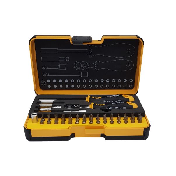 Felo Set alata XL-Strongbox R-GO 36 sa čegrtaljkom SL/HEX/PH/PZ/TX/SQ/SP 05783606 36 kom - 05783606