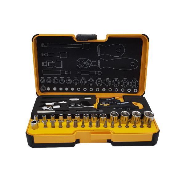 Felo Set alata XL-Strongbox R-GO XL sa čegrtaljkom SL/HEX-Nut/HEX/PH/PZ/TX/SQ 05783616 36 kom - 05783616