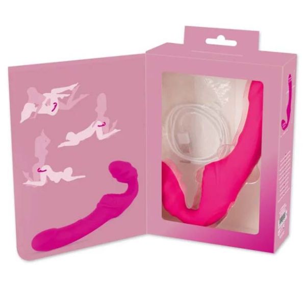 Dupli Silikonski Vibrirajući Strap On Strapless - 05939820000