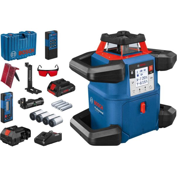 BOSCH Rotacioni laser GRL 600 CHV + 1 x 4,0Ah 18V ProCORE + prijemnik LR 60 i daljinski RC 6 - 0601061F00