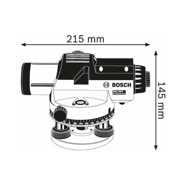 BOSCH Optički uređaj za nivelisanje - nivelir GOL 26 D - 0601068000