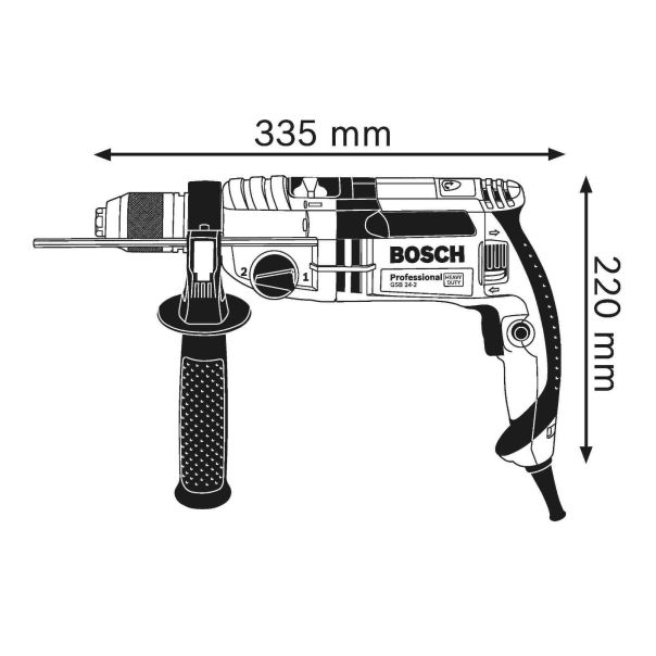 BOSCH Vibraciona bušilica GSB 24-2, 1.100W, L-Kofer - 060119C801