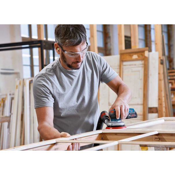 BOSCH Aku ekscentar brusilica GEX 18V-125, SOLO, bez baterije i punjača, sa brusnim listom - 0601372201