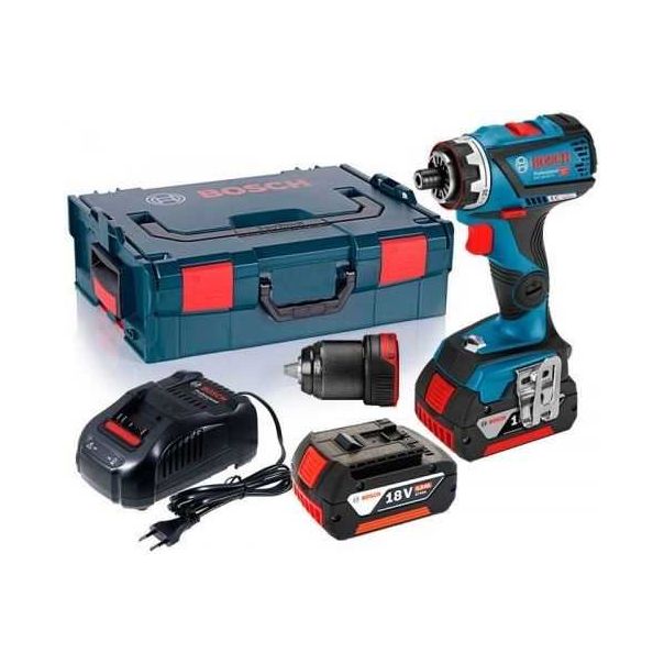 BOSCH Akumulatorska bušilica/odvrtač sa izmenljivim glavama GSR 18V-60 FC + GFA 18-M, 2x5.0Ah - 06019G7101