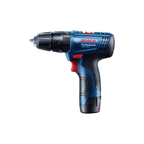 BOSCH Aku vibraciona bušilica-odvrtač GSB 120-LI, 2x2,0Ah + 23-delni set pribora u koferu - 06019G8102