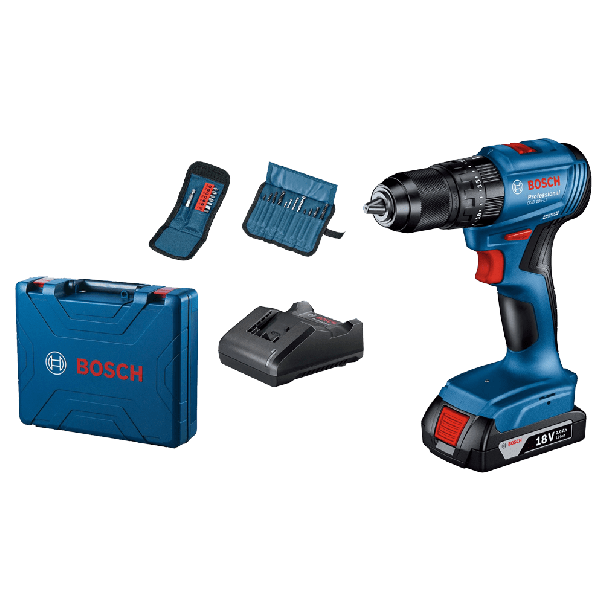 BOSCH Aku vibraciona bušilica-odvrtač GSB 185-LI, 1x2,0Ah + 23-delni set pribora u koferu - 06019K3102