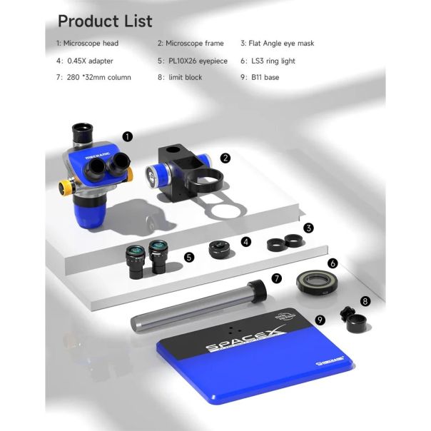 Mikroskop MECHANIC SPACE X plavi - 222398