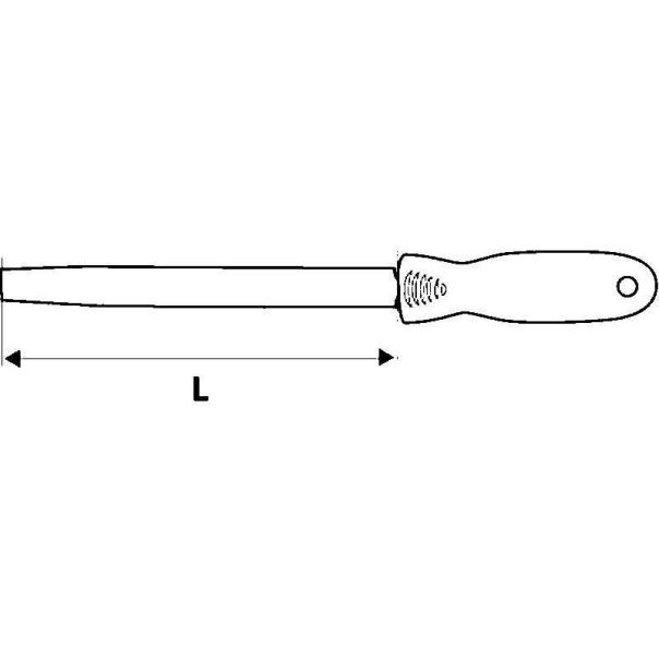TOPEX Turpija za metal poluokrugla - 06A722