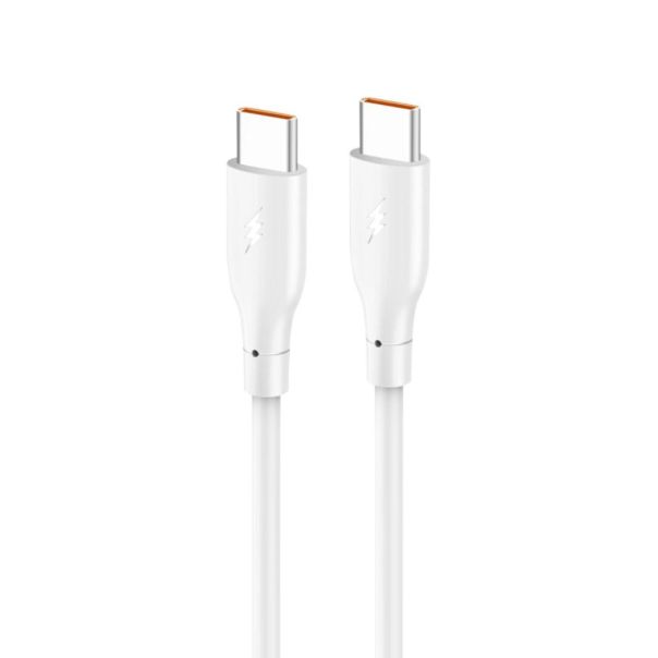 Data kabl KONFULON DC67, 60W, Type C na Type C beli 1m - EP3084054