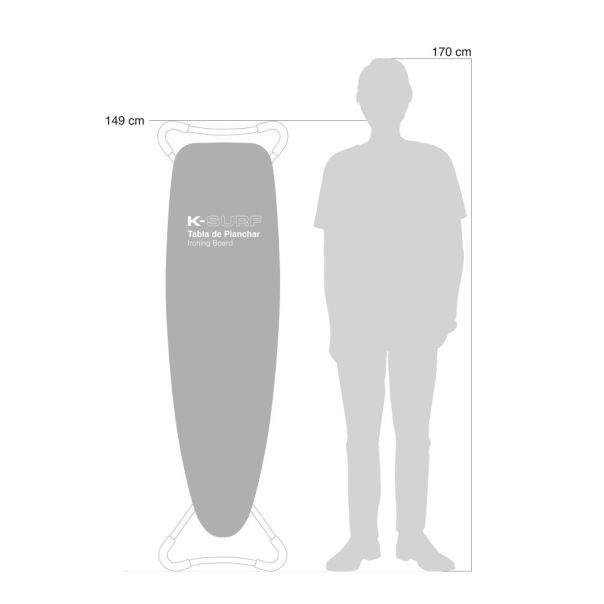ROLSER Daska za peglanje K-Surf, siva - 07407