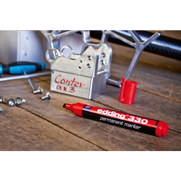 EDDING Marker permanent E-330 1-5mm, kosi vrh, set 1/4 - 08M330Q