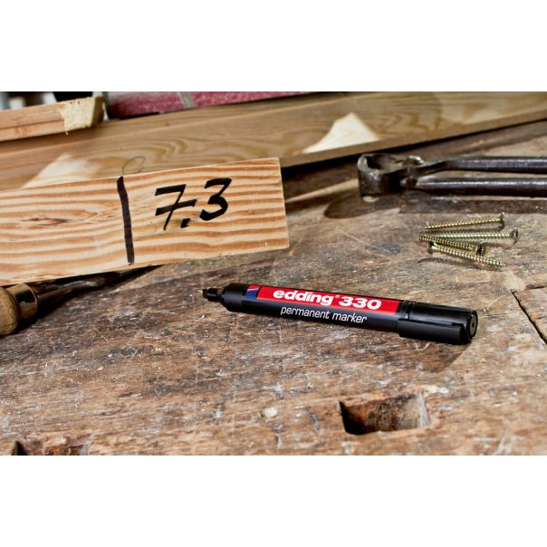 EDDING Marker permanent E-330 1-5mm, kosi vrh, set 1/4 - 08M330Q