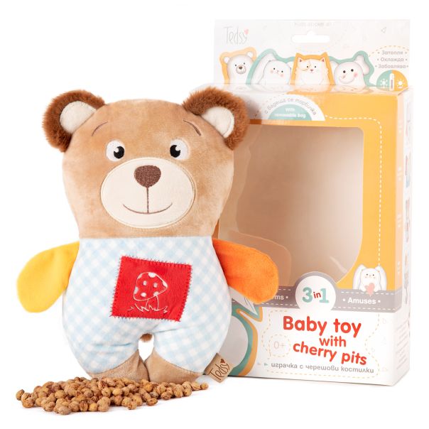 AMEK TOYS Meda igračka sa košticama od trešanja - 098400