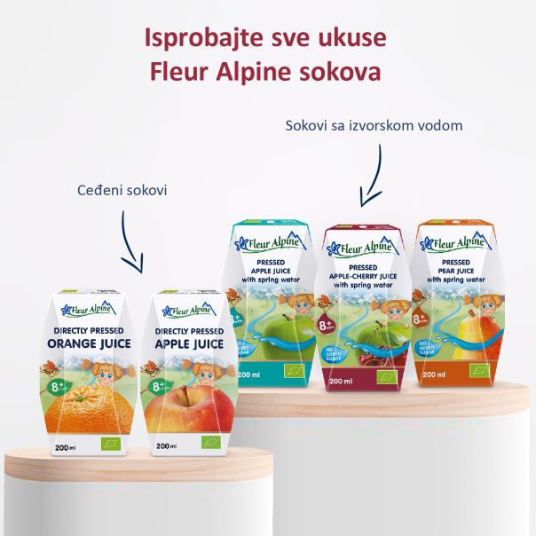 Fleur Alpine organski sokić sa vodom od višnje I jabuke, 8m+, 200ml - EP3177972