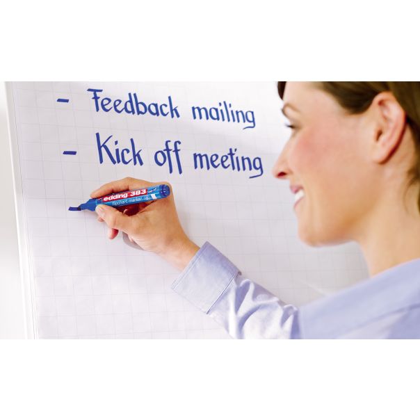 EDDING Flipchart marker E-383 1-5mm, kosi vrh, set 1/4 - 09M383Q