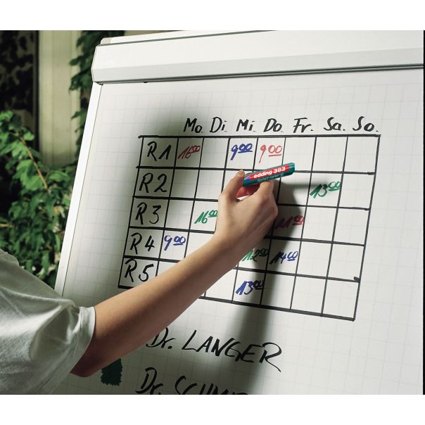 EDDING Flipchart marker E-383 1-5mm, kosi vrh, set 1/4 - 09M383Q