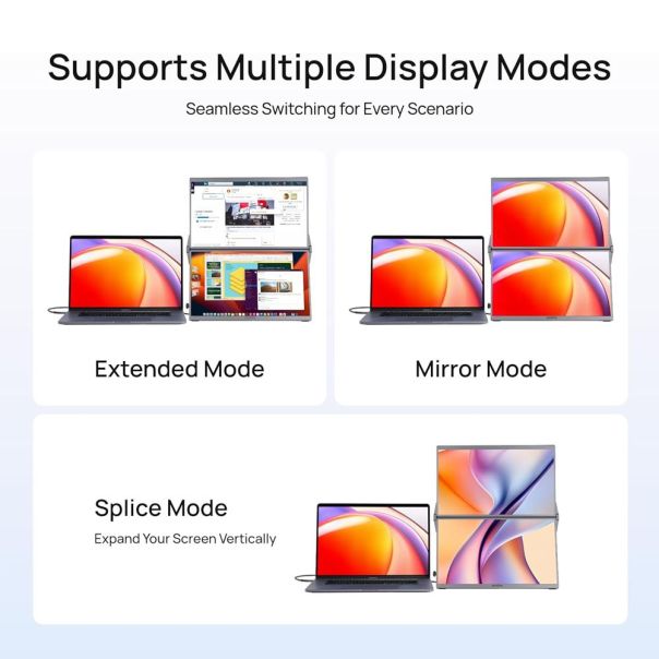 Eksterni prenosni monitor Arzopa E1 (Dual Screen) 2x15,6 inch Grey FHD sRGB100 - EP3055767
