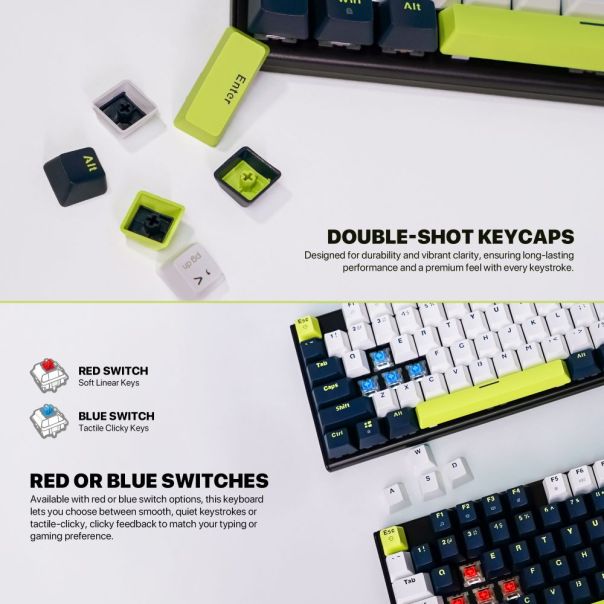 FANTECH Tastatura Mehanicka Gaming MK877S RGB Atom 87S Mori bela (taro switch) - EP3169520