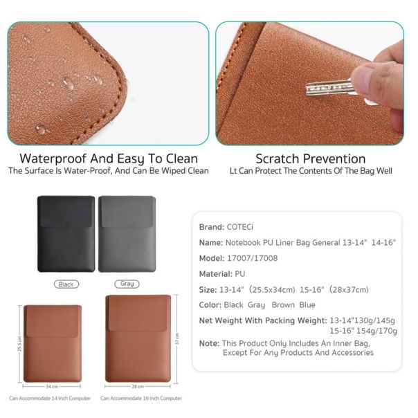 Torba za laptop Coteci 17008 15-16 inch siva - 222797