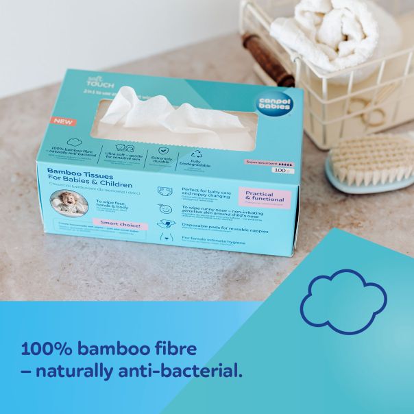 CANPOL BABIES Vlažne maramice za bebe i decu 100kom - bamboo - 1-658